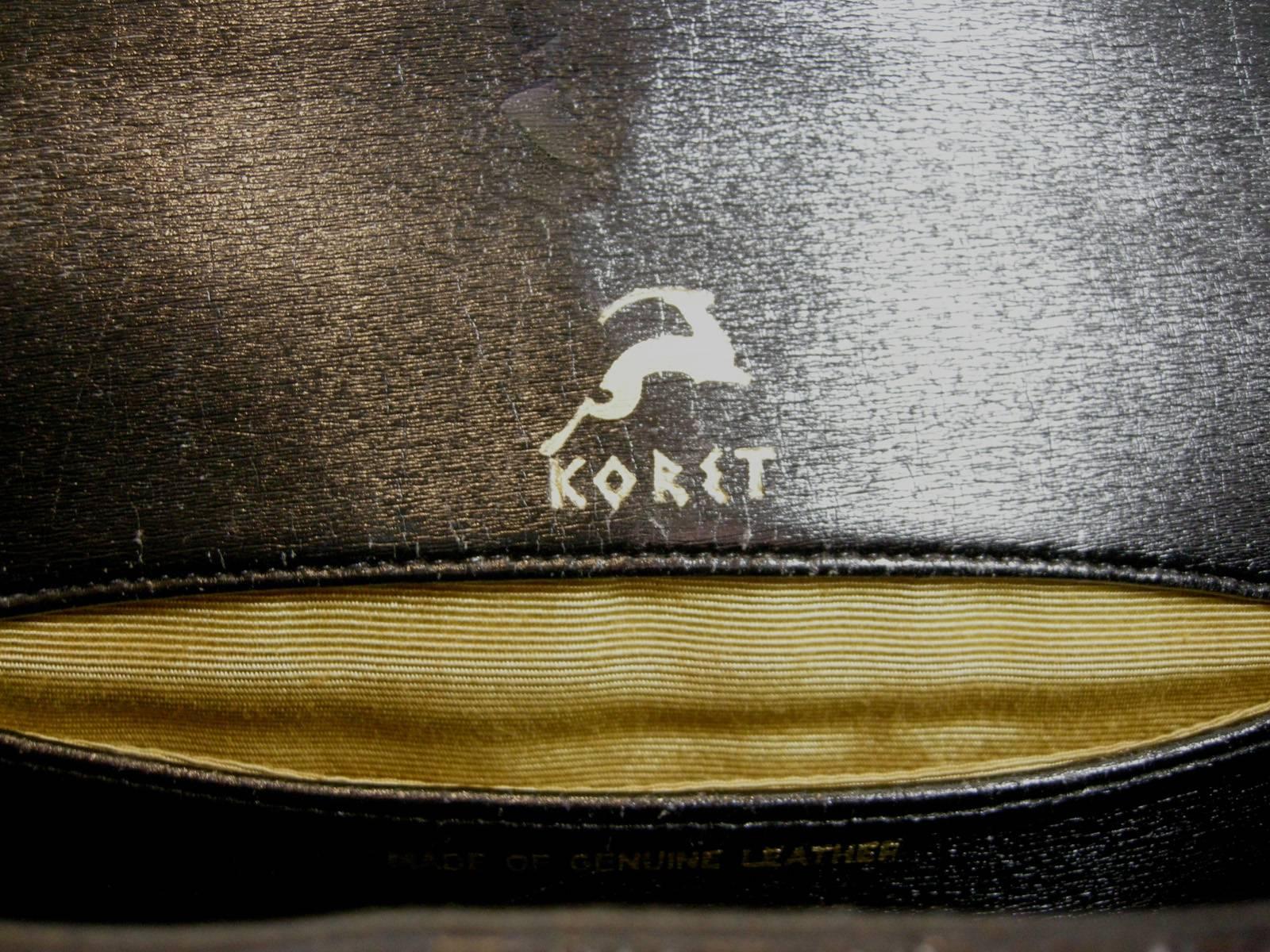 Vintage Rare Black Koret Genuine Full Quill Ostrich Handbag  For Sale 1