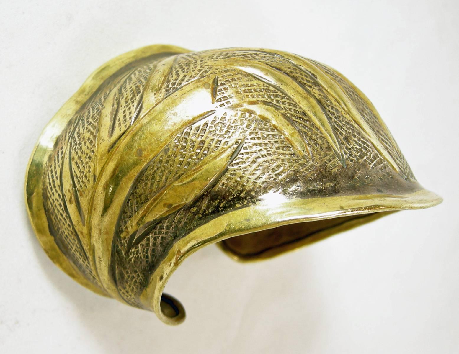 Women's or Men's Vintage 1970s Bronze Cuff Bracelet