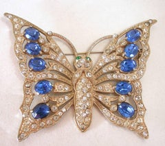 Vintage Large Unsigned Staret Famous Butterfly Brooch