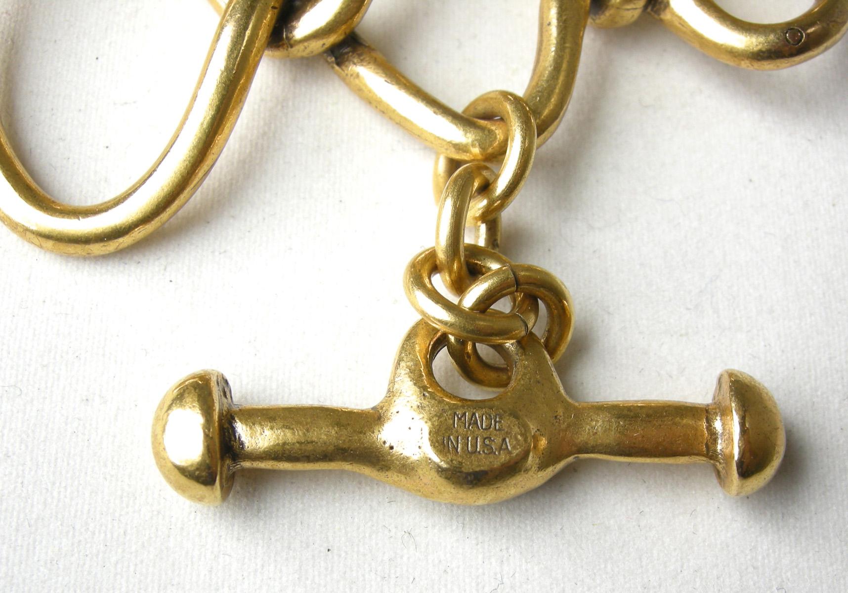 Vintage Oscar de la Renta Twisted Bottleneck Chain Bracelet 1