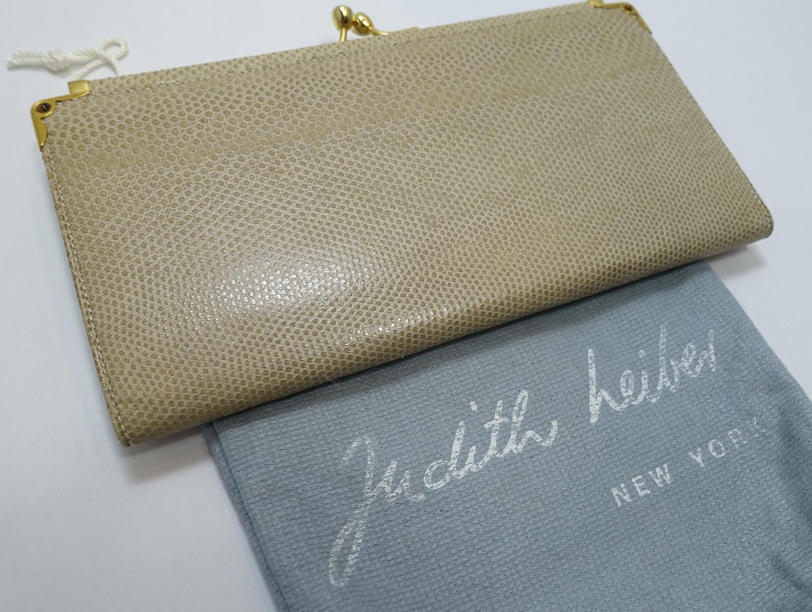 Gray Judith Leiber Vintage Change Purse Wallet For Sale
