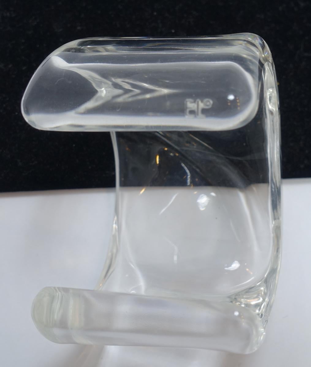 Vintage Signed “EL” Amorphic Shape Lucite Cuff Bracelet 2
