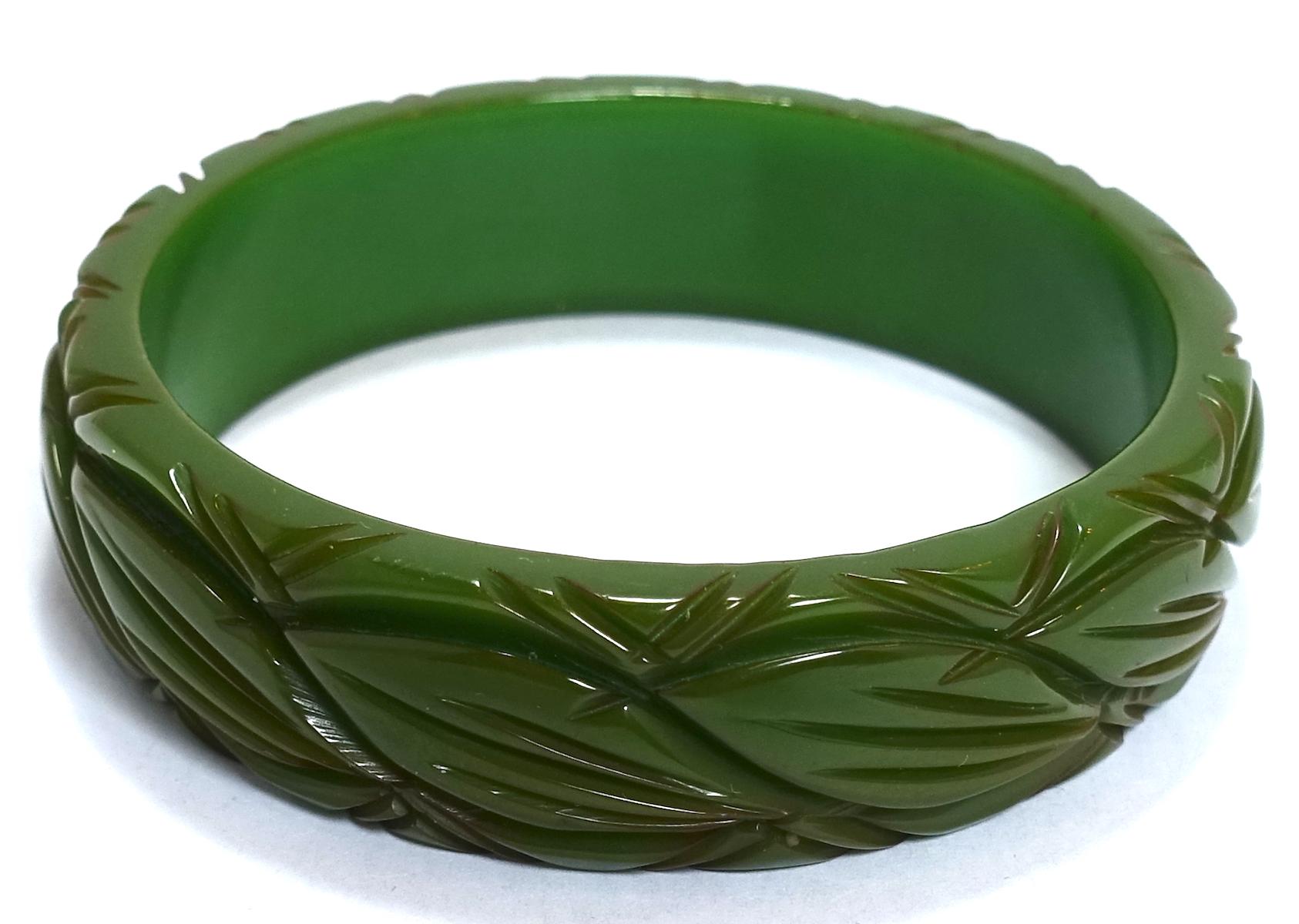 green bakelite bracelet