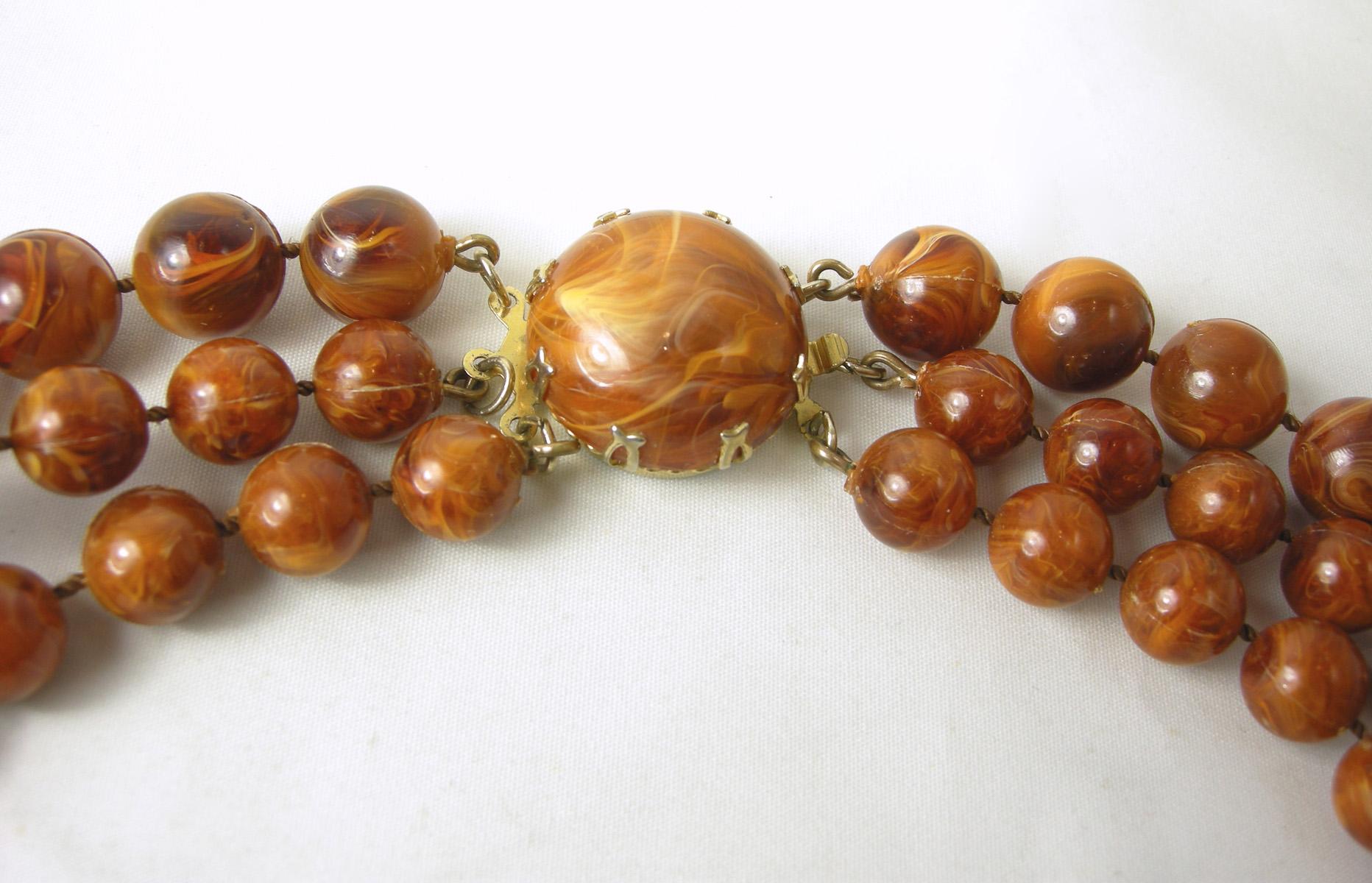 brown bead necklace