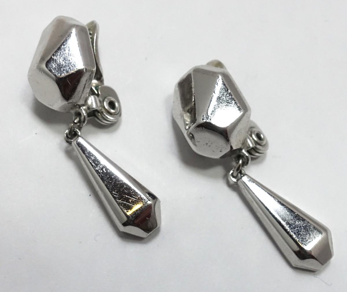 monet silver earrings
