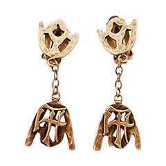 Vintage Joseff Asian Theme Earrings