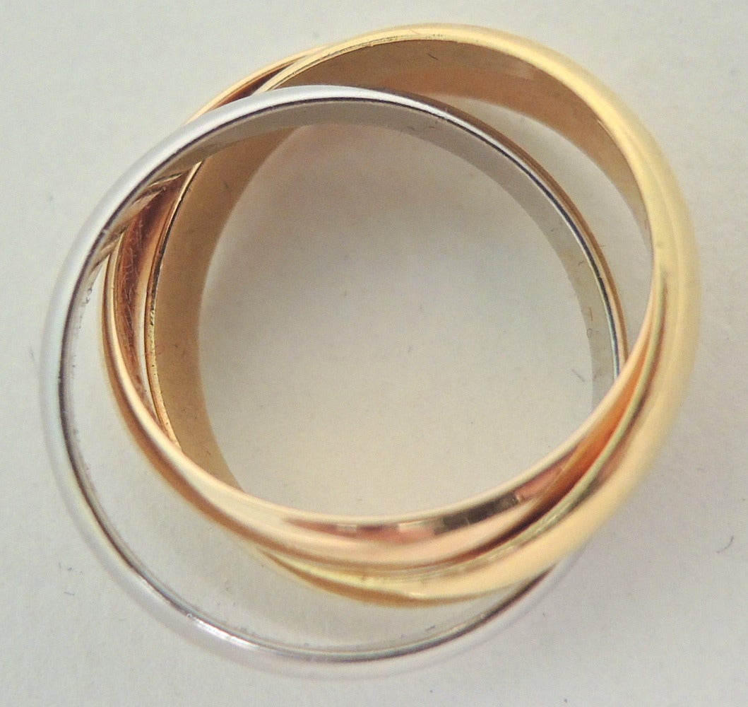 Cartier Les Must de Cartier Triple Roll Gold Ring