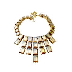  Kenneth J. Lane Citrine Crystal Necklace