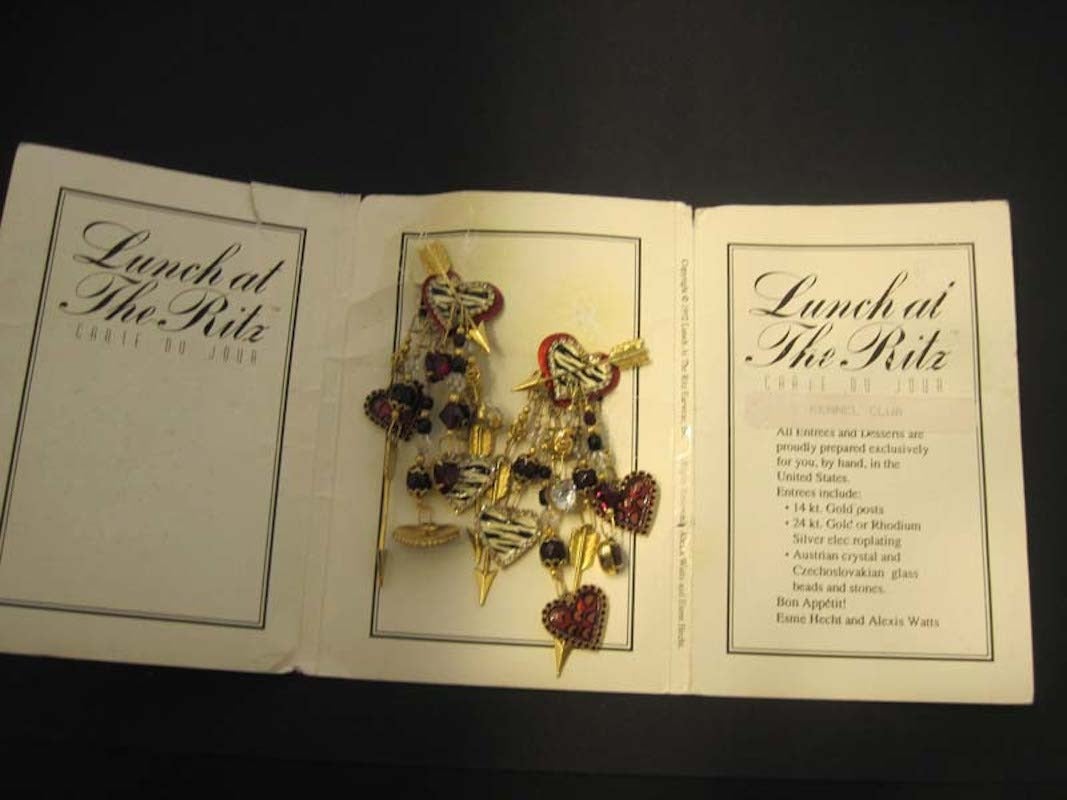Vintage Signed Lunch at the Ritz Earrings at 1stDibs