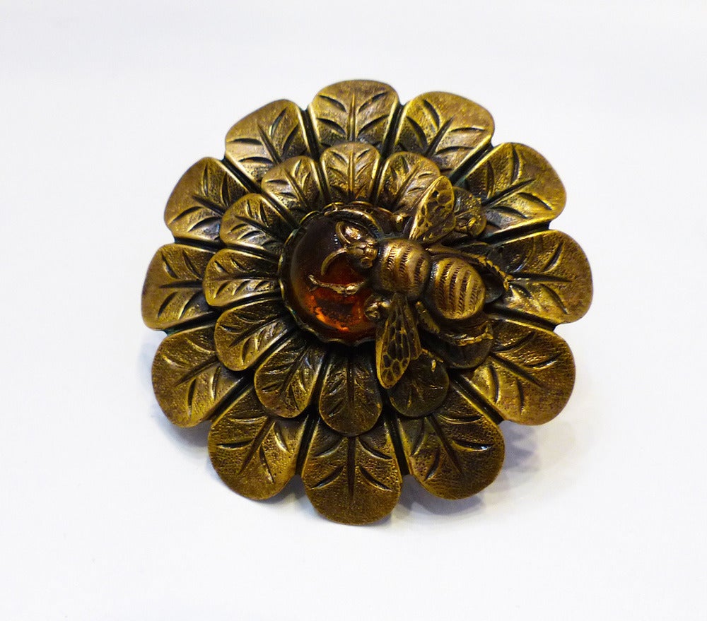 Joseff Vintage Bumble Bee Pin and Earrings