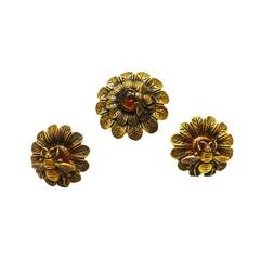 Joseff Vintage Bumble Bee Pin and Earrings