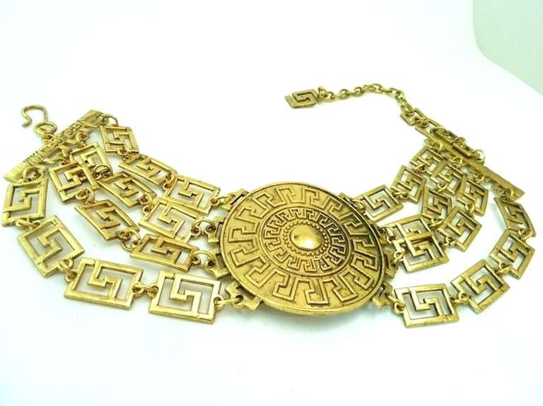 Contemporary Vintage Signed Versace Collar Necklace For Sale