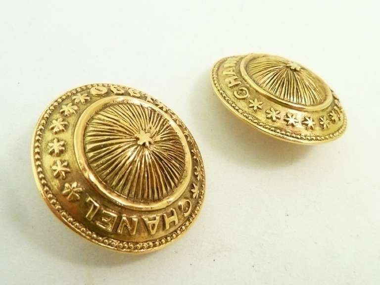 Vintage  Chanel Logo Earrings