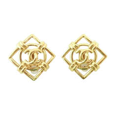 Vintage 1970’s Signed Chanel 29 Logo Earrings