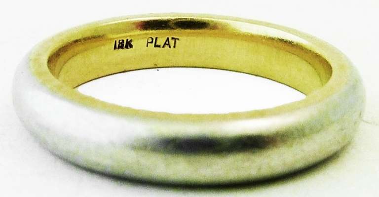 Vintage Platinum & 18kt Gold Ring For Sale 1