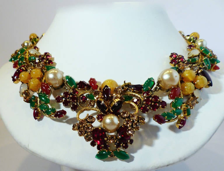 RARE Couture Vintage Christian Dior Germany 1962 Necklace, a Museum Piece For Sale 1