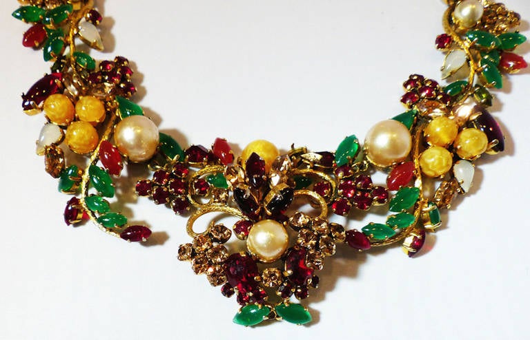 RARE Couture Vintage Christian Dior Germany 1962 Necklace, a Museum Piece For Sale 2