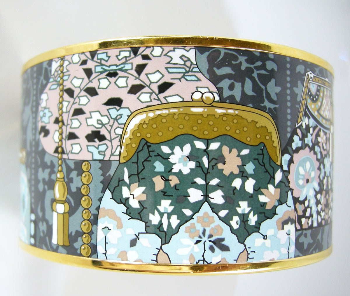 Vintage Rare Hermes Enamel Wide Cuff at 1stdibs  
