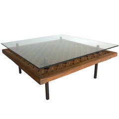 Japanese Wooden Screen Cocktail Table