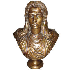 Classical Bronze Bust of oversized proportions