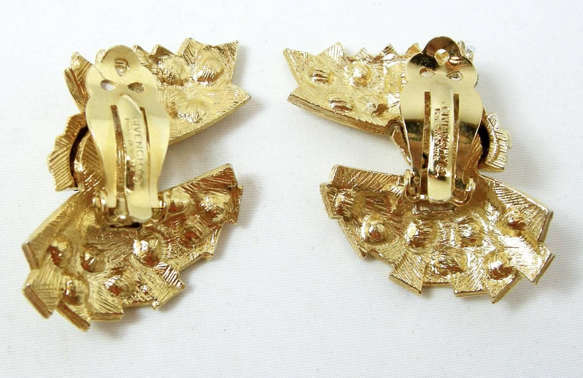 Vintage Signed Givenchy Earrings In Excellent Condition In New York, NY