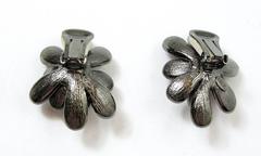 Signed Kenneth Jay Lane Faux Pearl & Pink Rhinestone Earrings