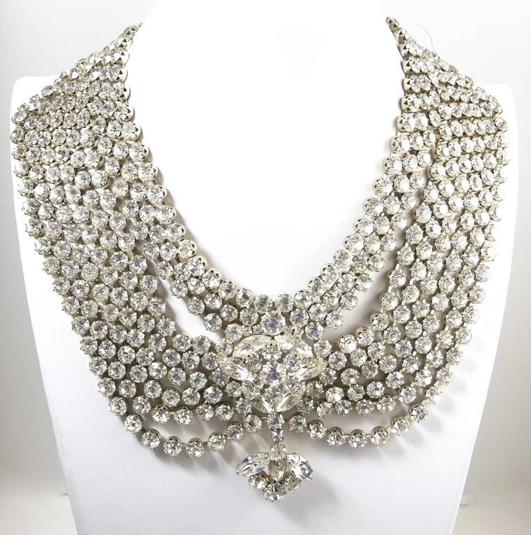 Rhinestone bib sale necklace