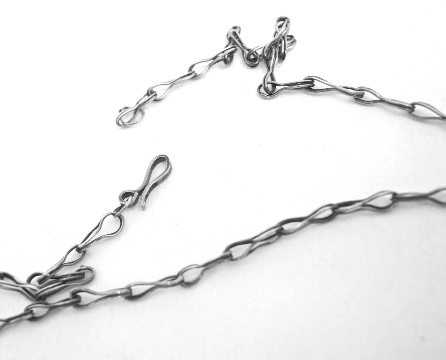 Art Deco Vintage 1920s Sterling Silver 4-Picture Locket Ball Pendant Necklace 3