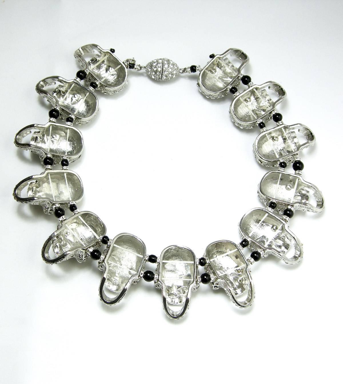 Women's One of a Kind Robert Sorrell Silver Tone Skull Necklace
