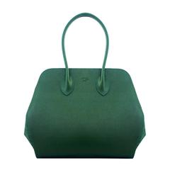 AEVHA London Green Leather and Suede Bosque Shoulder Bag