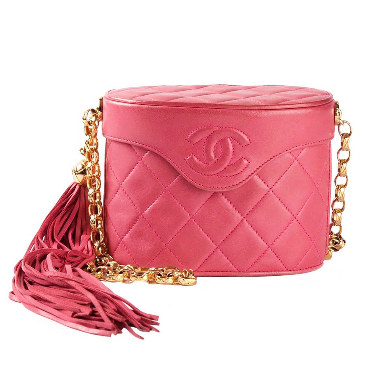 Chanel Pink Quilted Lambskin Leather Box Handbag at 1stDibs  chanel  quilted box bag, pink box handbag, chanel lambskin box pink