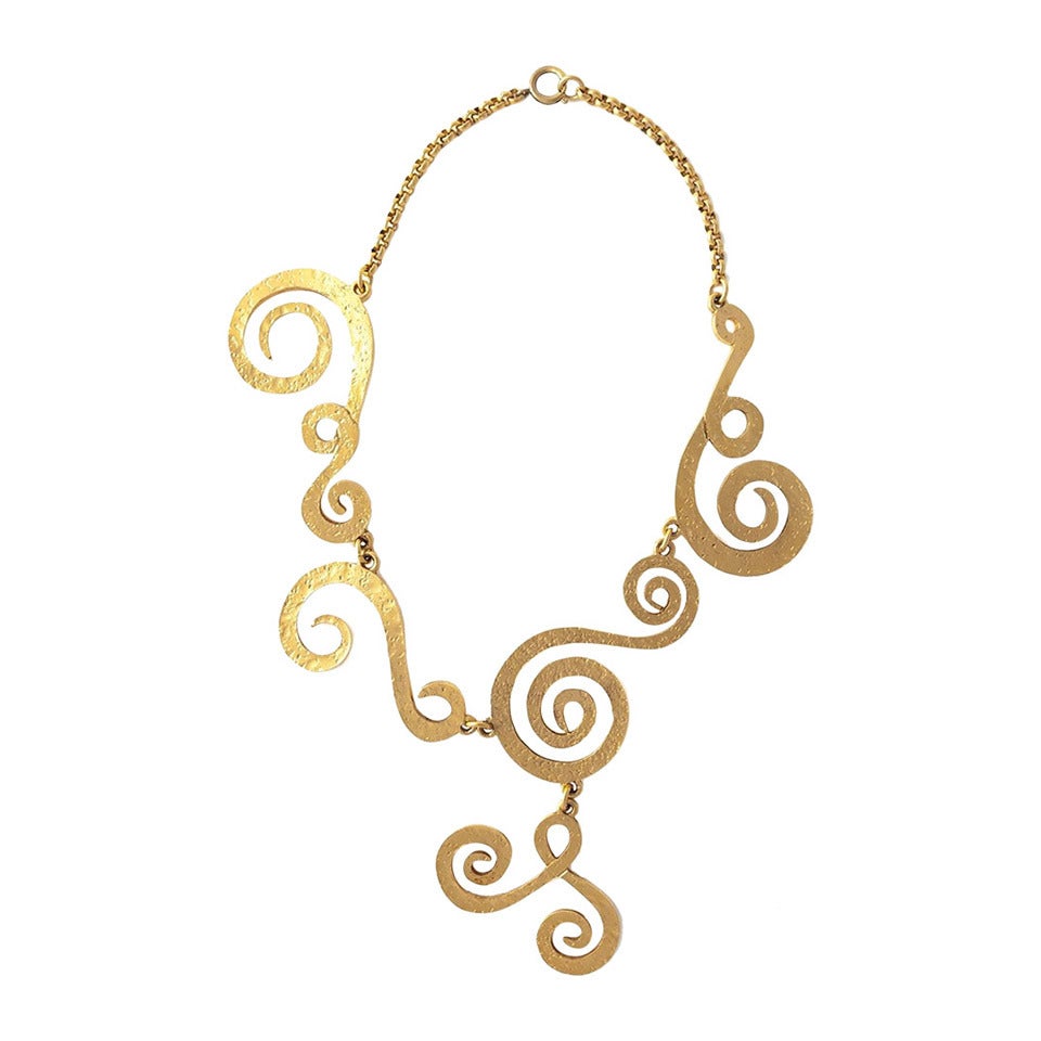 Chanel Vintage Swirl Necklace