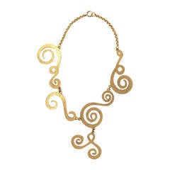 Chanel Vintage Swirl Necklace