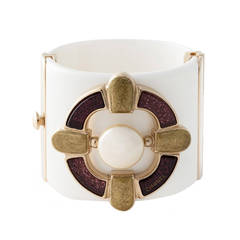 Chanel Faux-Pearl Cuff Bracelet 2