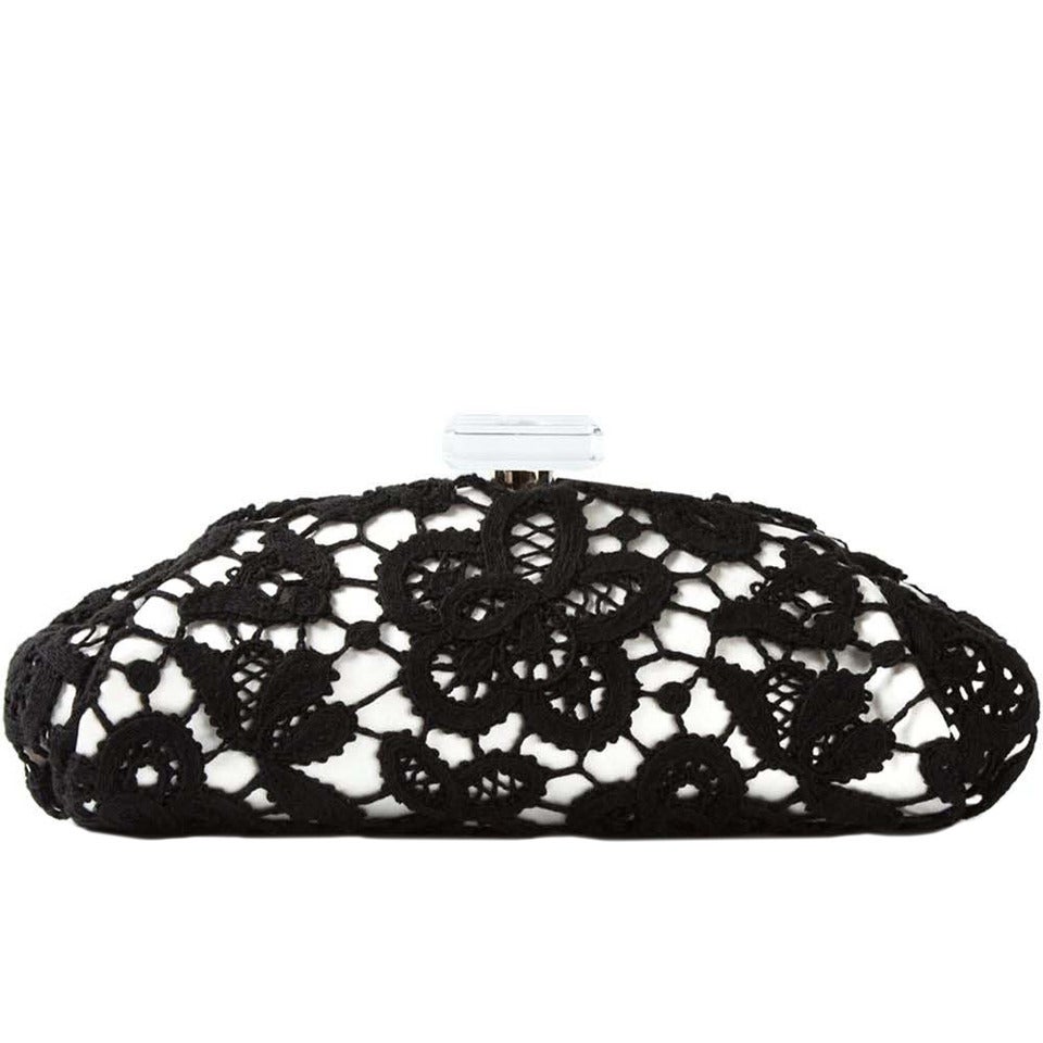 Chanel Large Floral Lace Clutch For Sale at 1stDibs