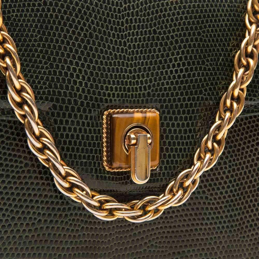 Gucci Vintage Eidechsenhaut Handtasche 2