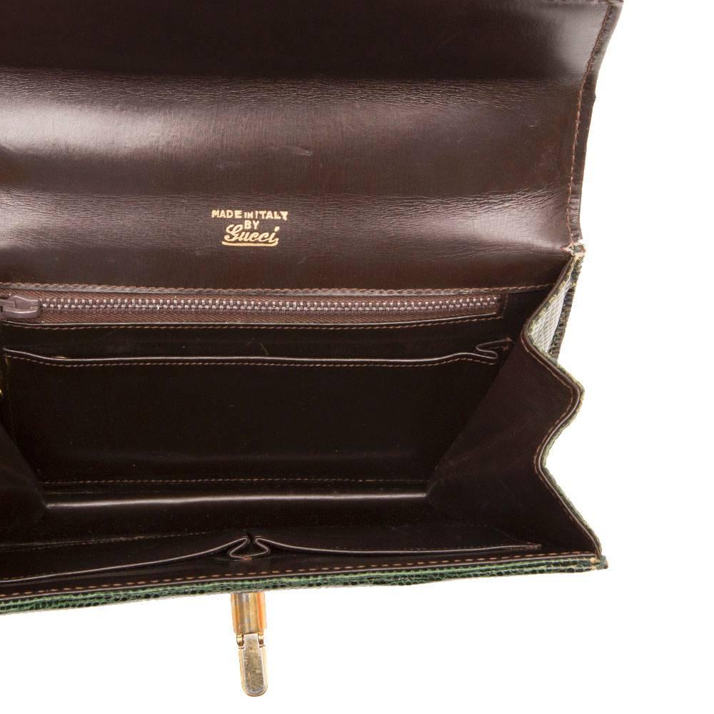 Gucci Vintage Eidechsenhaut Handtasche Damen