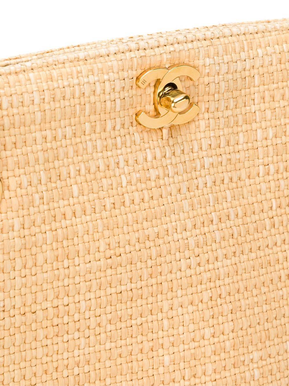Chanel Straw Shopper Tote In Excellent Condition In London, GB