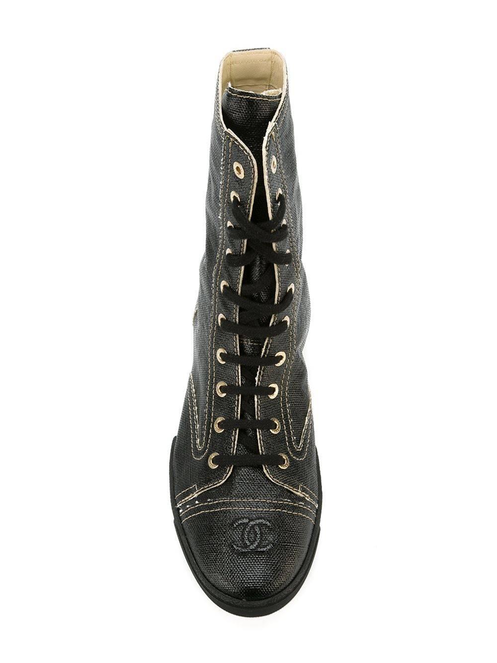 Chanel Lace-up Boots In Excellent Condition In London, GB