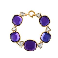 Vintage RARE YSL Faceted Glass Bracelet