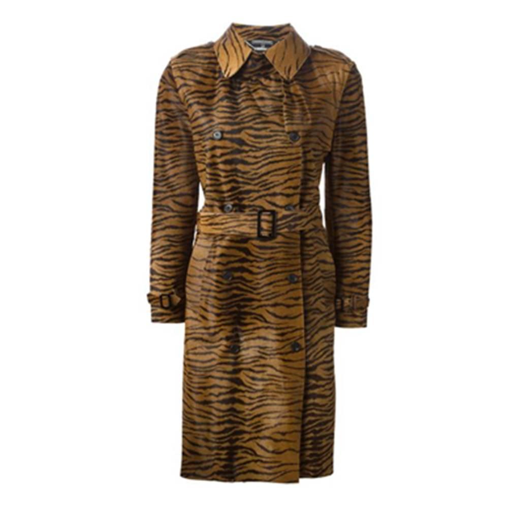 Alexander Mcqueen RUNAWAY Zebra Print Trench Coat