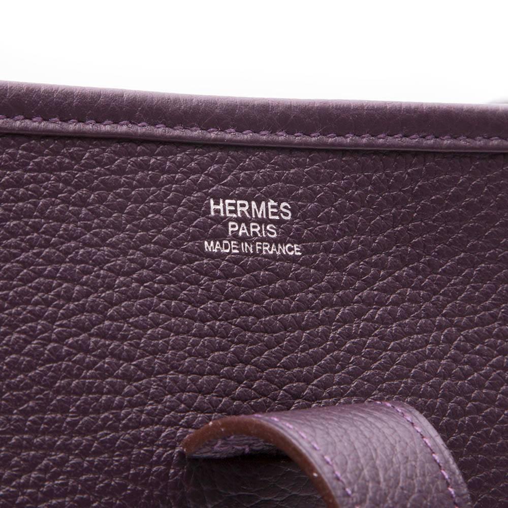 Hermes Raisin Leather Evelyne Shoulder Bag 1