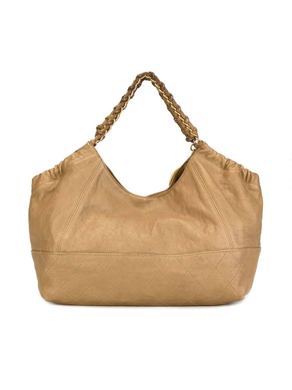 Brown Chanel Slouchy Tote