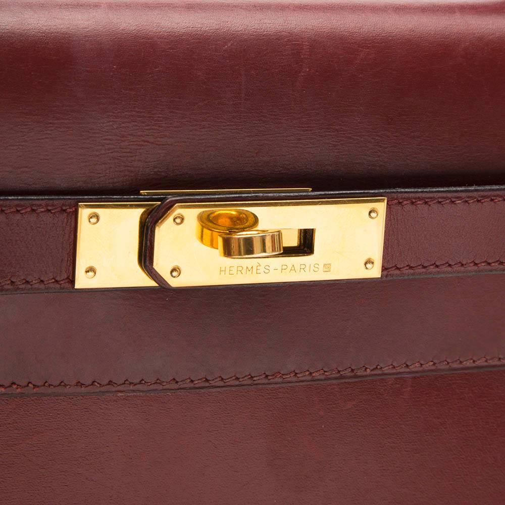 Hermes 35cm Burgundy Kelly 3