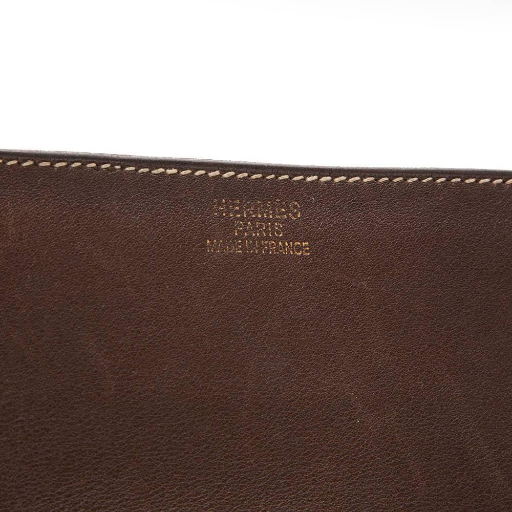 Hermes Brown Kelly Flat 4