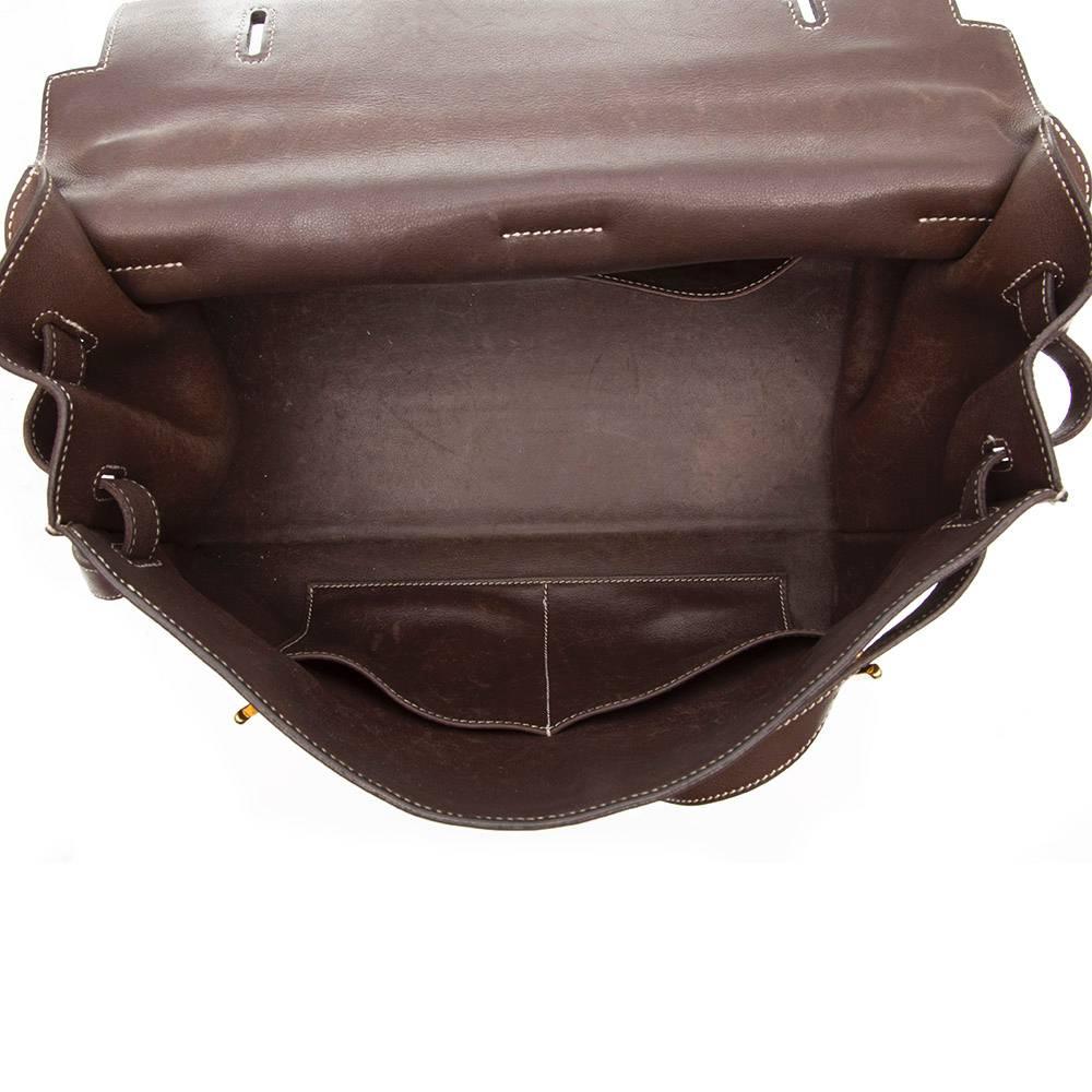 Hermes Brown Kelly Flat 1