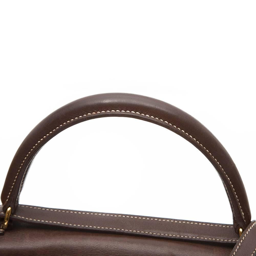 Hermes Brown Kelly Flat 3