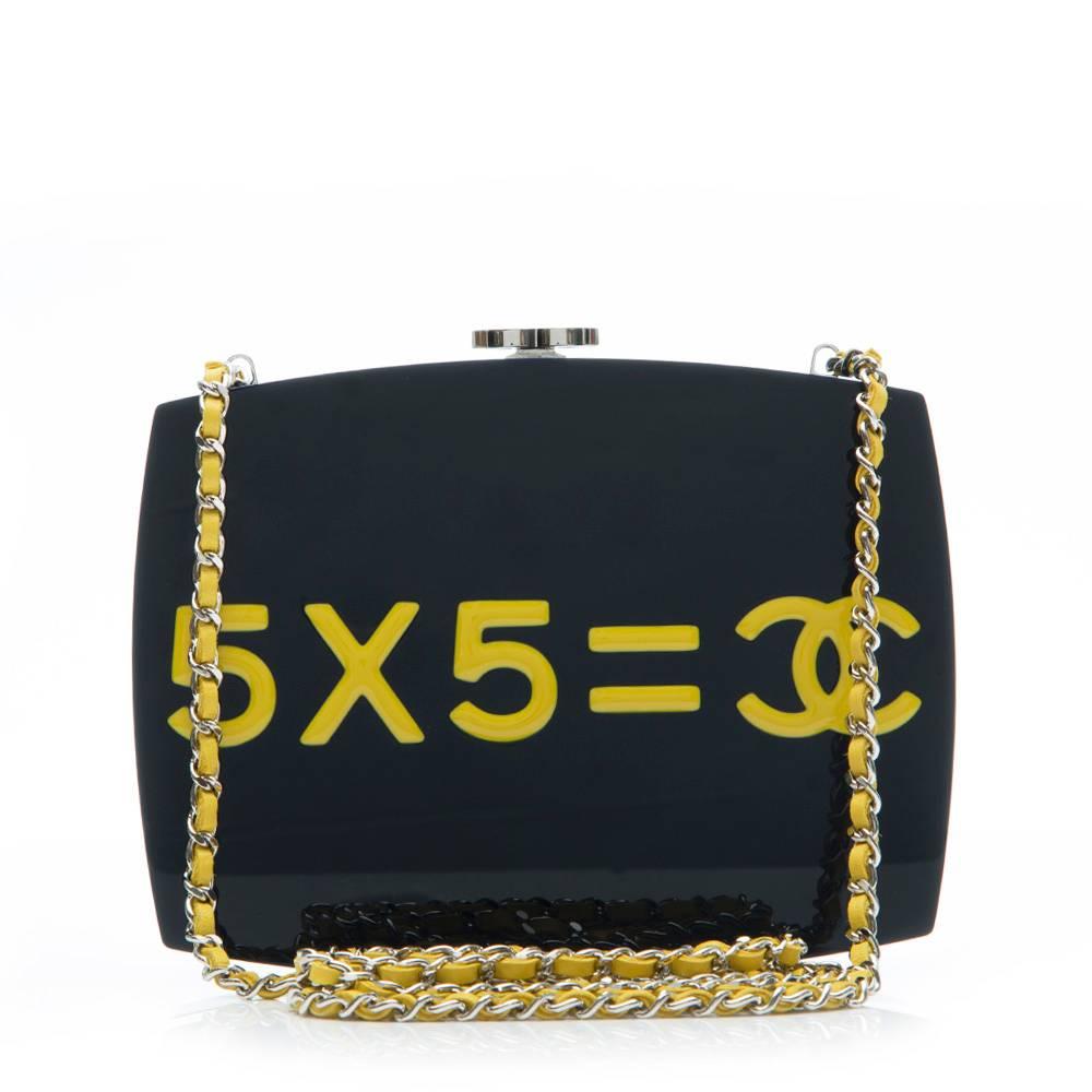 Chanel Navy Plexiglass Equation Bag 2