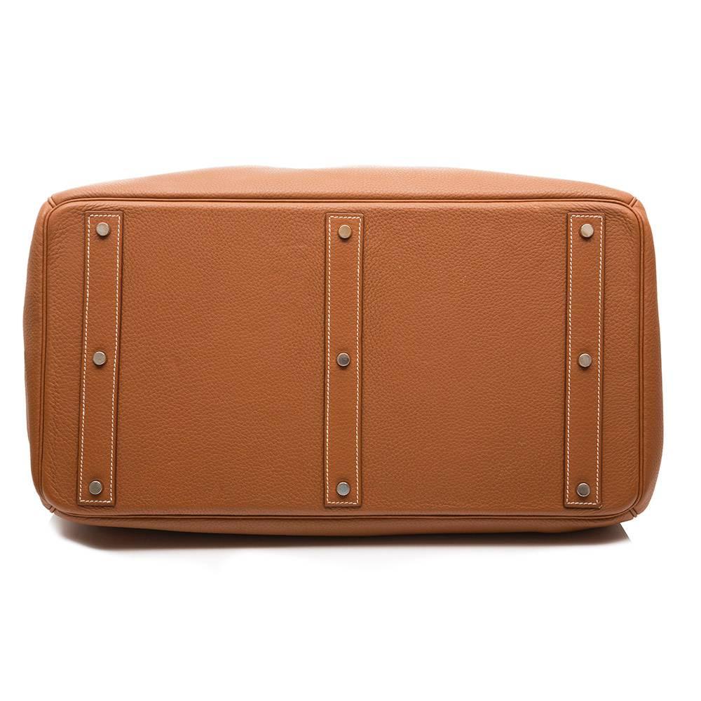 Women's Hermes Gold Brown Togo Leather HAC Birkin 50cm Handbag
