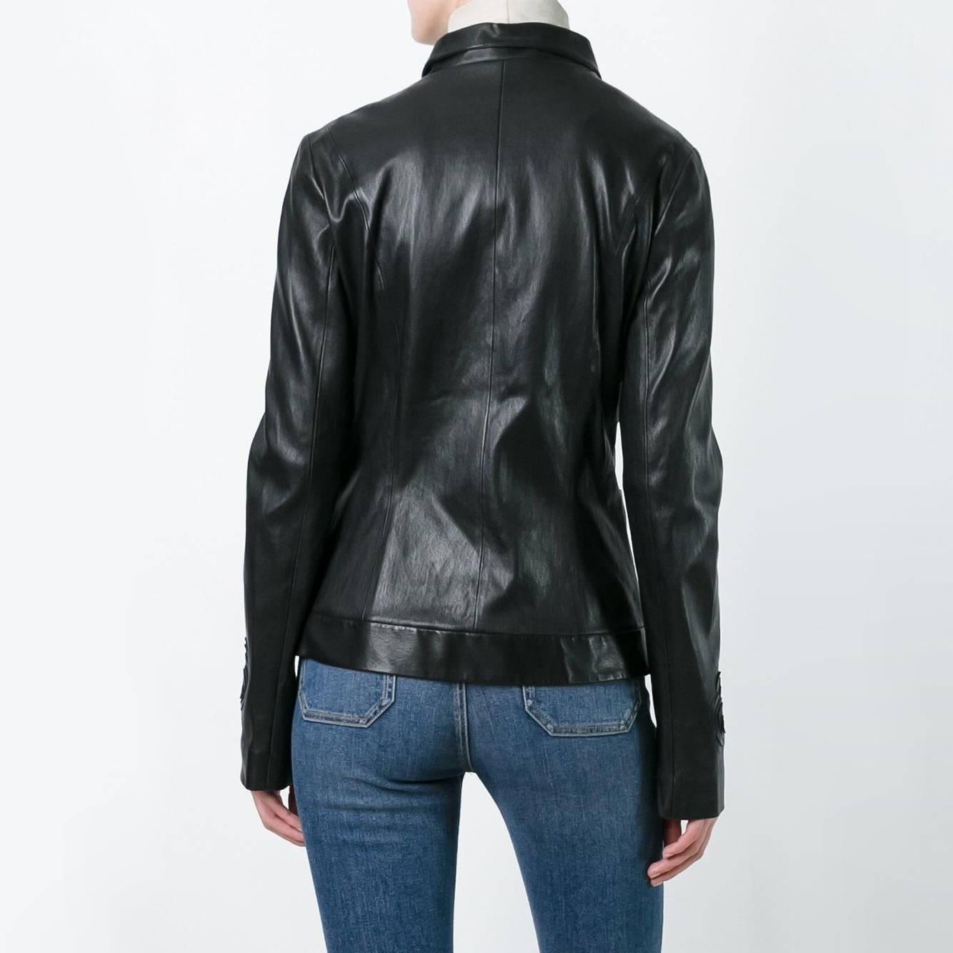 Black Chanel Leather Jacket
